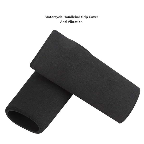 Aramox Motorcycle Handle Cover 2pcs Non-slip Anti Vibration Soft Foam Grip Cover Black - View 5 of 10