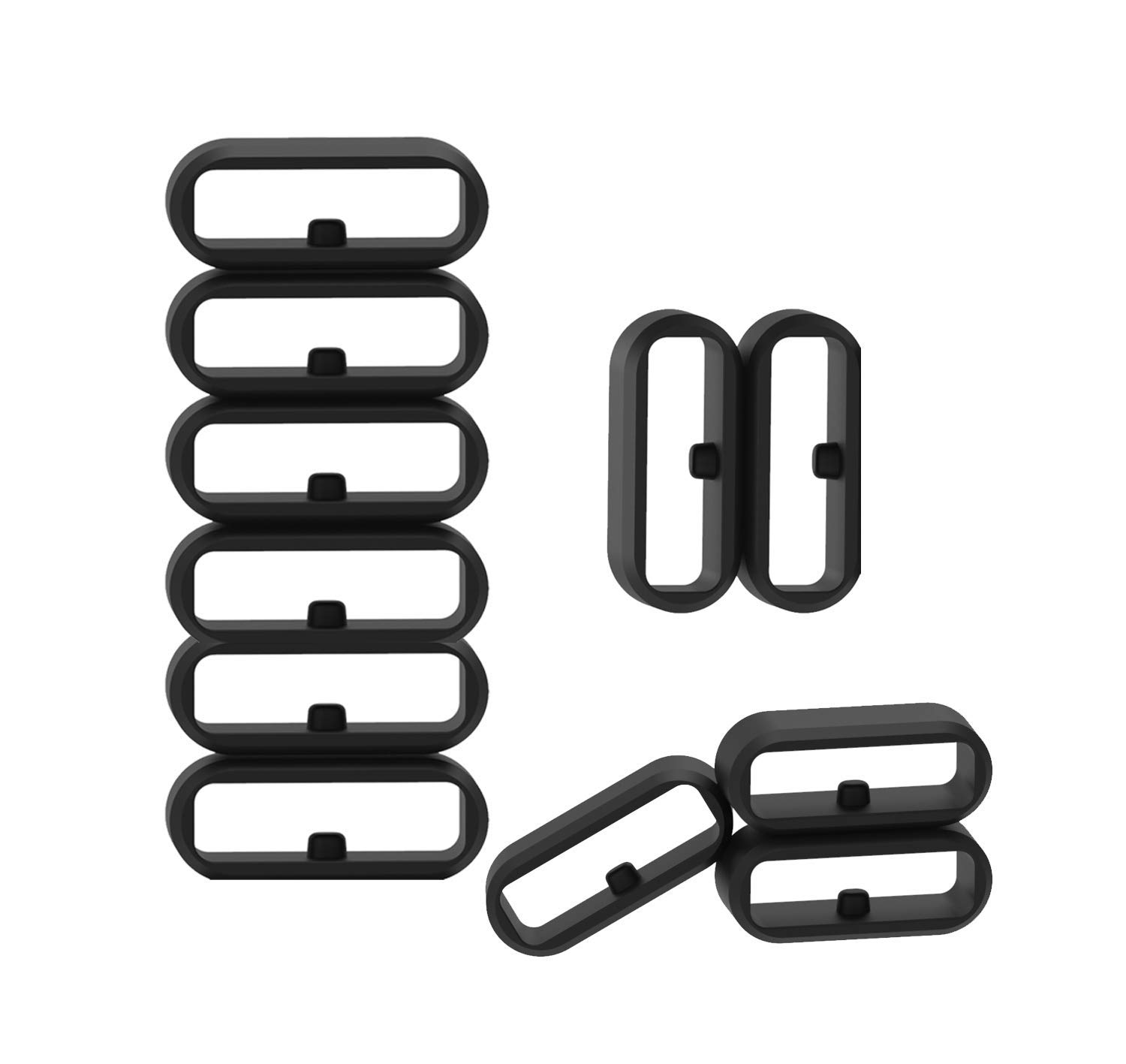 TenCloud TenCloud Silicone Band Holders Fasteners Loop for Amazfit Watches Active 2 T-Rex 3 2 Pro Black 11 Pack - View 2 of 5