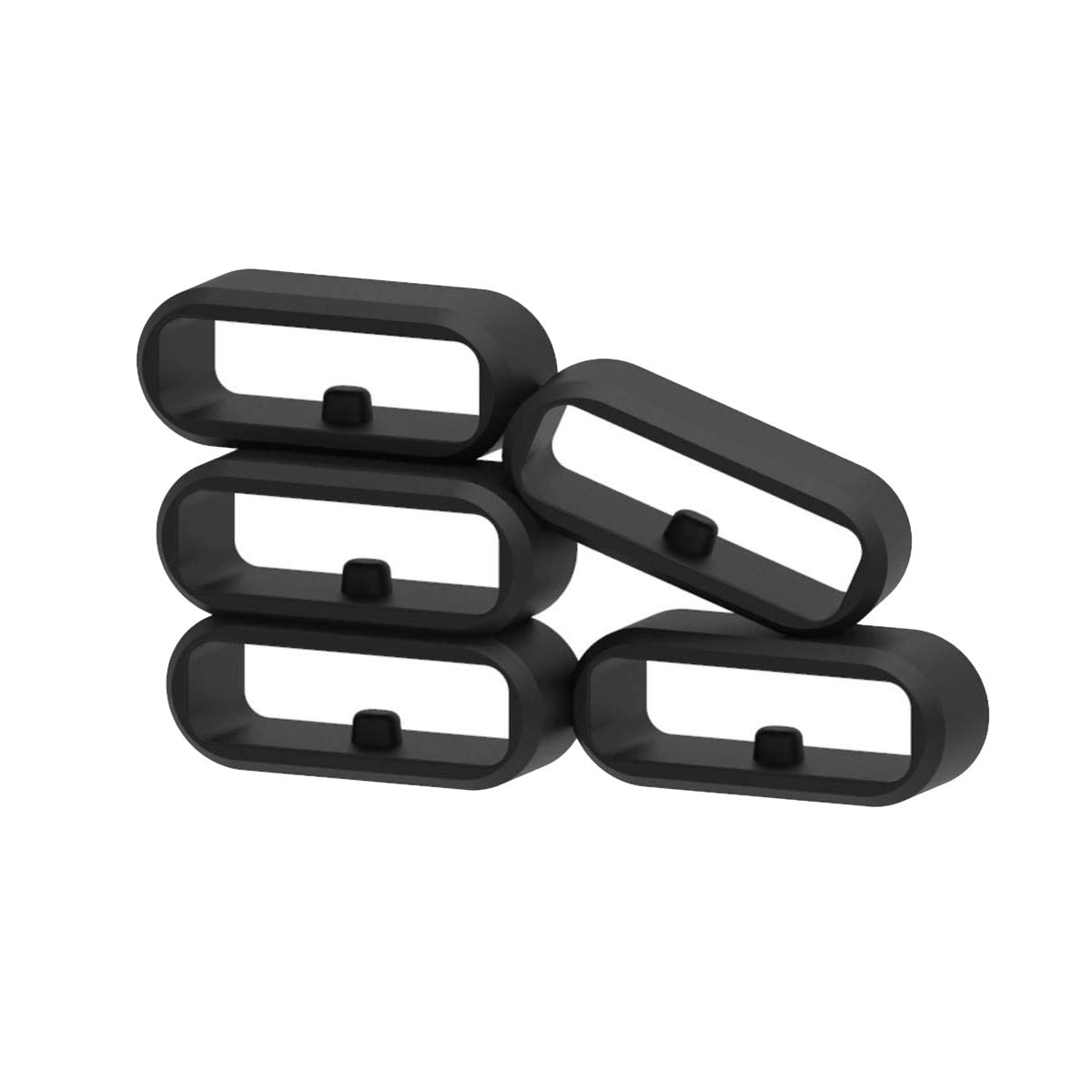 TenCloud TenCloud Silicone Band Holders Fasteners Loop for Amazfit Watches Active 2 T-Rex 3 2 Pro Black 11 Pack - View 5 of 5