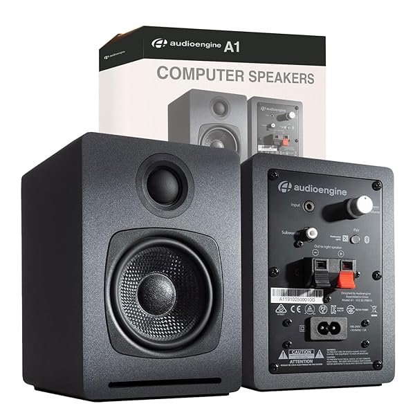 Audioengine Audioengine A1 Wireless Computer Speakers - 60 W Bluetooth Desktop PC Computer Speakers - Gaming, Music and More - View 3 of 11