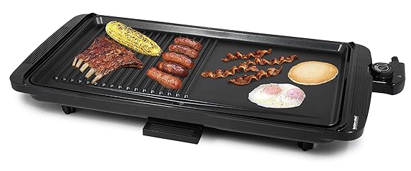 Better Chef Better Chef 2-in-1 Family-Sized Griddle/Grill in Black - Versatile Cooking for Delicious Meals