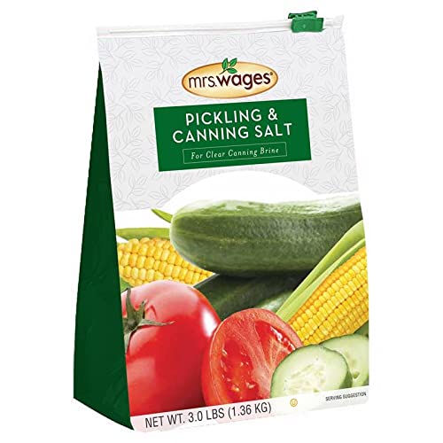 Mrs. Wages KENT PRECISION FOODS Pickling & Canning Salt - 48 oz (3 lbs) for Perfect Preserving