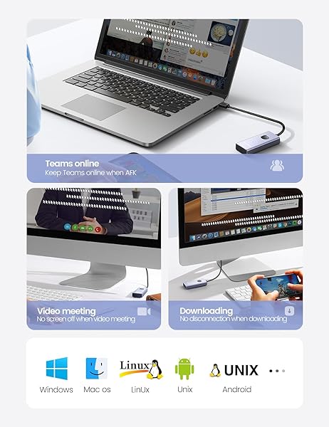 Vaydeer Vaydeer USB Mouse Jiggler S4: Prevent Sleep Mode with Plug-and-Play Mouse Mover & ON/OFF Switch - View 9 of 9