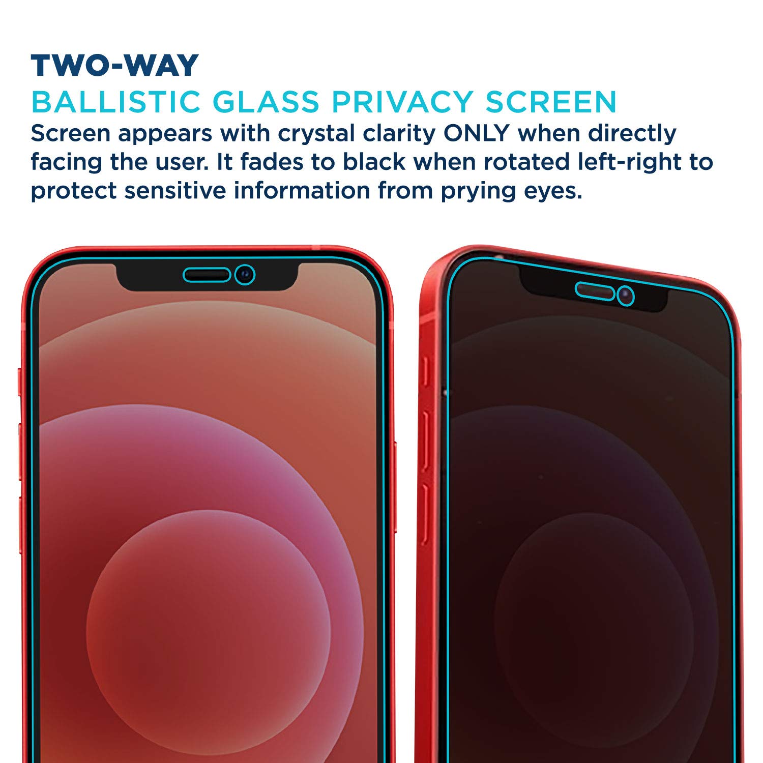 Tech Armor Tech Armor Privacy Ballistic Glass Screen Protector for iPhone 12 Mini - 5.4 Inch Tempered Glass, 1 Pack - View 3 of 6