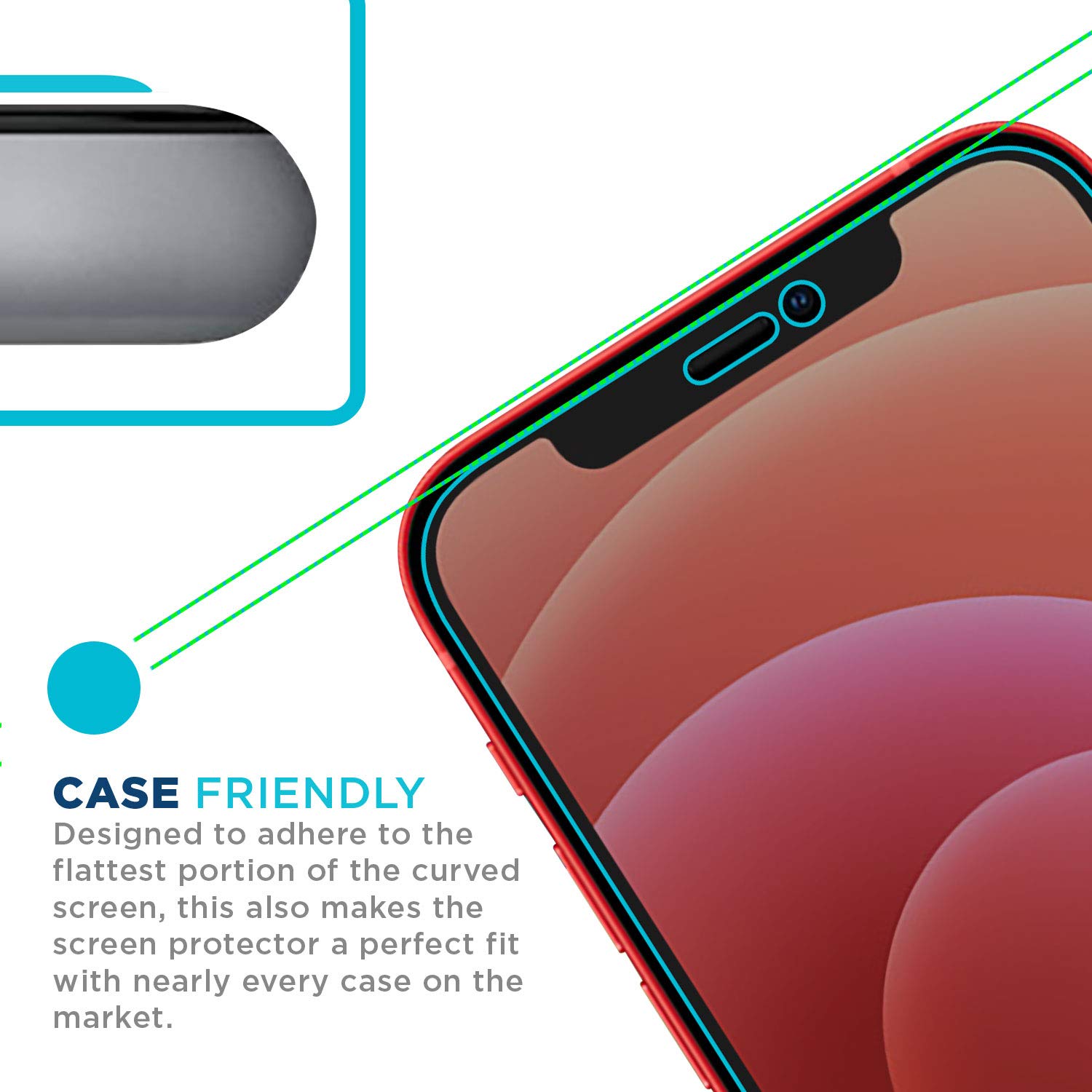 Tech Armor Tech Armor Privacy Ballistic Glass Screen Protector for iPhone 12 Mini - 5.4 Inch Tempered Glass, 1 Pack - View 5 of 6