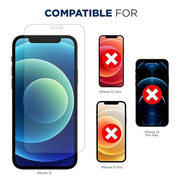 Tech Armor Tech Armor Screen Protector for iPhone 12 and 12 Pro 6.1 Inch HD Clear Film Ultimate Display Protection Easy Installation Premium Quality 4 Pack - View 3 of 8