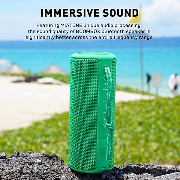 MIATONE MIATONE Portable Bluetooth Speaker Boombox Gift for Him Her Women Men Green - View 3 of 8