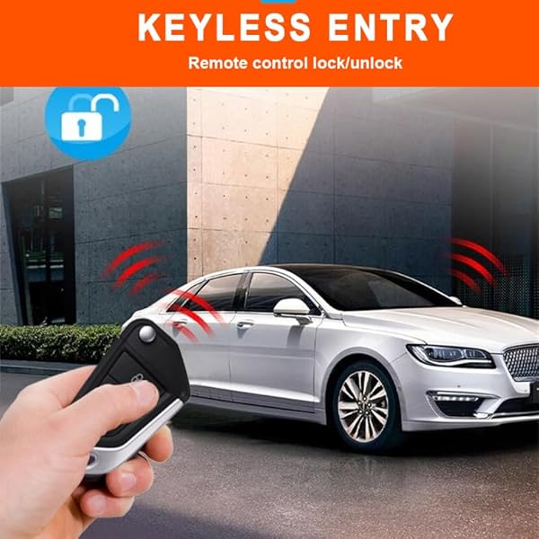 BANVIE BANVIE Car Alarm System Remote Engine Start Push to Start Stop Ignition Button Kit for Enhanced Vehicle Security - View 6 of 7