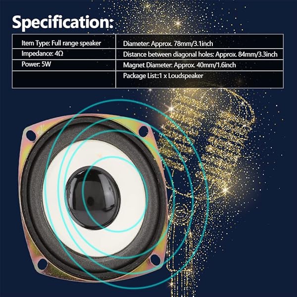 eboxer-1 Full Range 3 Inch 4ohm 5W Mini Audio Speaker for Home Stereo Multimedia Sound Box DIY - View 3 of 10