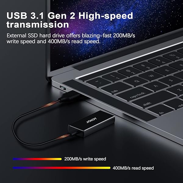 JOIOT JOIOT 250GB Portable SSD - Ultra-Light USB 3.1 Type C External Drive for Mac, Windows, Android & Linux - View 6 of 7