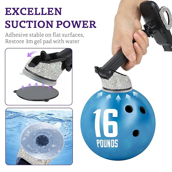 eing Car Phone Mount Holder for Dashboard Air Vent Windshield Compatible with iPhone Samsung Moto Huawei LG Smartphones Silver - View 7 of 8