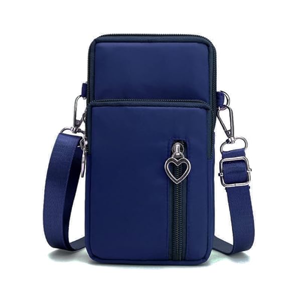 Jlyifan Roomy Crossbody Bag for iPhone 15/14 Plus & Samsung Galaxy S24 - Stylish Blue Cellphone Shoulder Pouch Purse - View 5 of 6