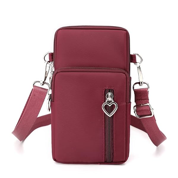 Jlyifan Roomy Crossbody Bag for iPhone 15 & Samsung Galaxy - Stylish Purple Shoulder Pouch Purse - View 4 of 9