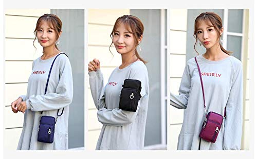 Jlyifan Roomy Crossbody Bag for iPhone 15 & Samsung Galaxy - Stylish Purple Shoulder Pouch Purse - View 5 of 9