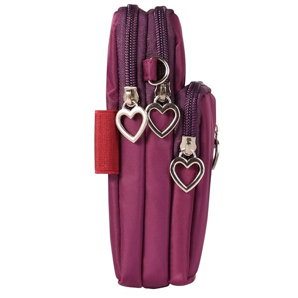 Jlyifan Roomy Crossbody Bag for iPhone 15 & Samsung Galaxy - Stylish Purple Shoulder Pouch Purse - View 6 of 9