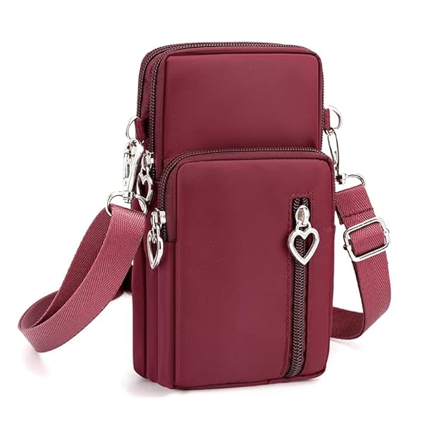 Jlyifan Roomy Crossbody Bag for iPhone 15 & Samsung Galaxy - Stylish Purple Shoulder Pouch Purse - View 2 of 9