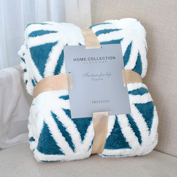 LOMAO LOMAO Sherpa Fleece Blanket Soft Throw Dual Sided for Couch Sofa Bed Teal 51x63 Perfect for Cozy Comfort