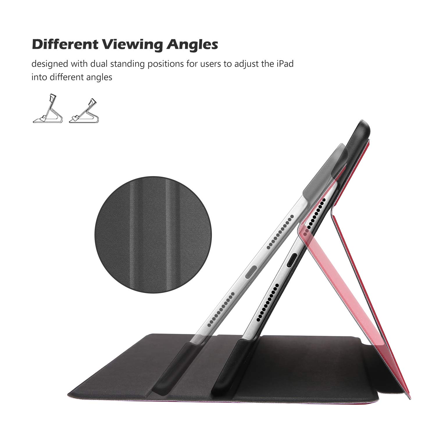 ProCase ProCase Slim Stand Protective Folio Case for iPad Air 3 10.5 2019 and iPad Pro 10.5 2017 Red - View 2 of 8