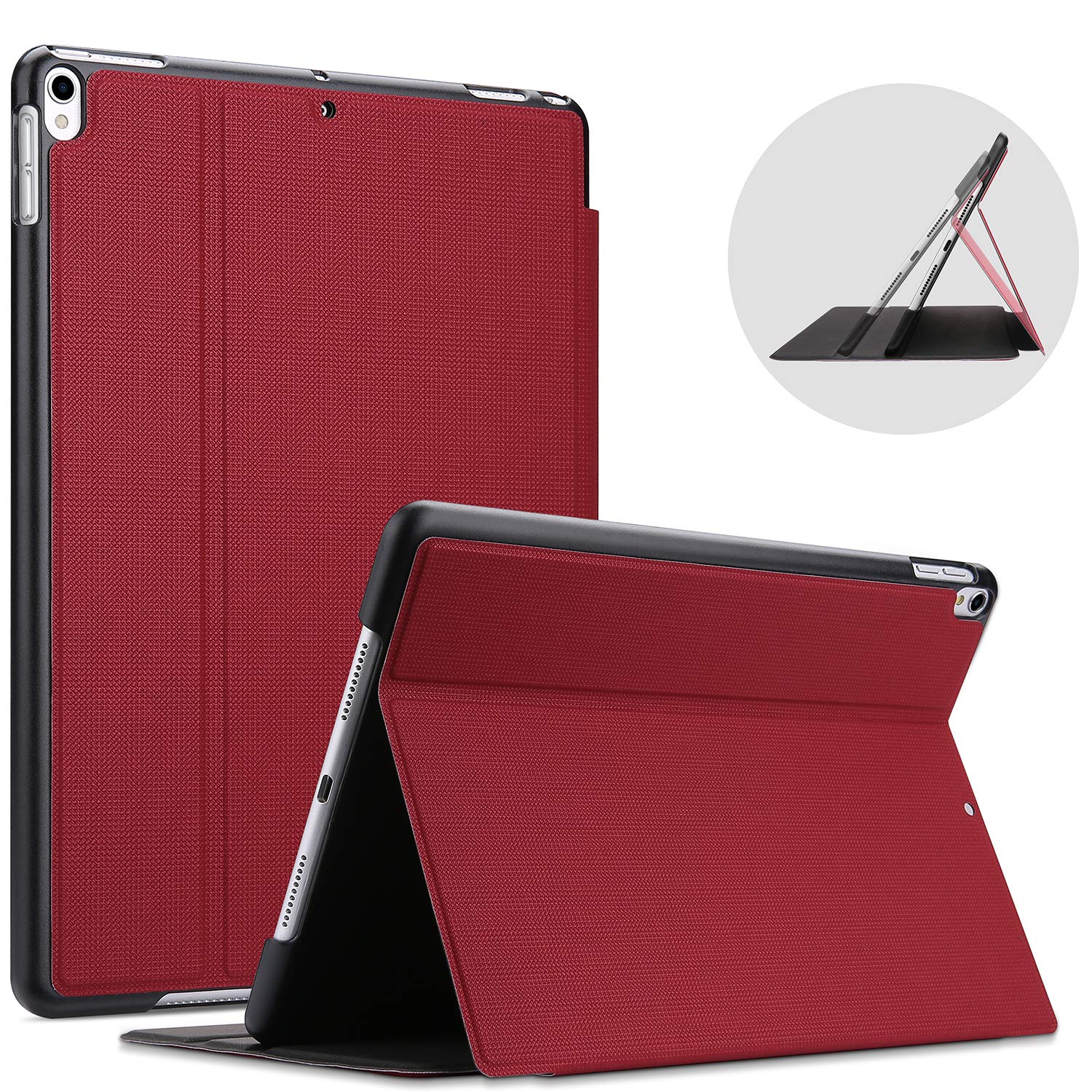 ProCase Slim Stand Protective Folio Case for iPad Air 3 10.5 2019 and iPad Pro 10.5 2017 Red