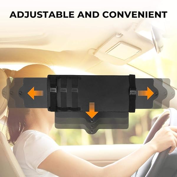JOYTUTUS JoyTutus Adjustable Car Sun Visor Extender Anti-Glare UV Rays Blocker for Windshield SUV Protection - View 7 of 8