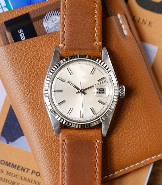 Ritche Ritche Christmas Gift 19mm Classic Genuine Leather Watch Band Quick Release Vintage Strap for Men Women Perfect for White Elephant Gifts - View 3 of 7