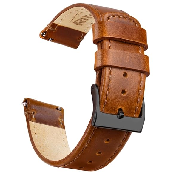 Ritche Ritche Christmas Gift 19mm Classic Genuine Leather Watch Band Quick Release Vintage Strap for Men Women Perfect for White Elephant Gifts - View 2 of 7
