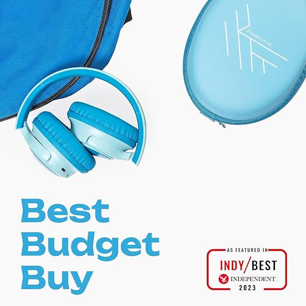 PowerLocus PowerLocus Kids Wireless Headphones: LED, Volume Limit, 45H Playtime & Built-in Mic for Travel & PC - View 10 of 11