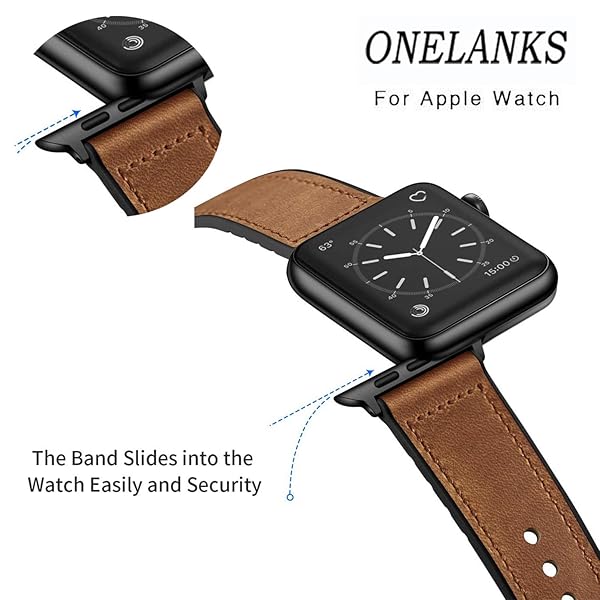 ONELANKS ONELANKS Watch Adapter Connector Kit for Apple Watch Bands 38mm 40mm 41mm Metal Buckle Clip for iWatch Strap 3 Pack - View 5 of 6