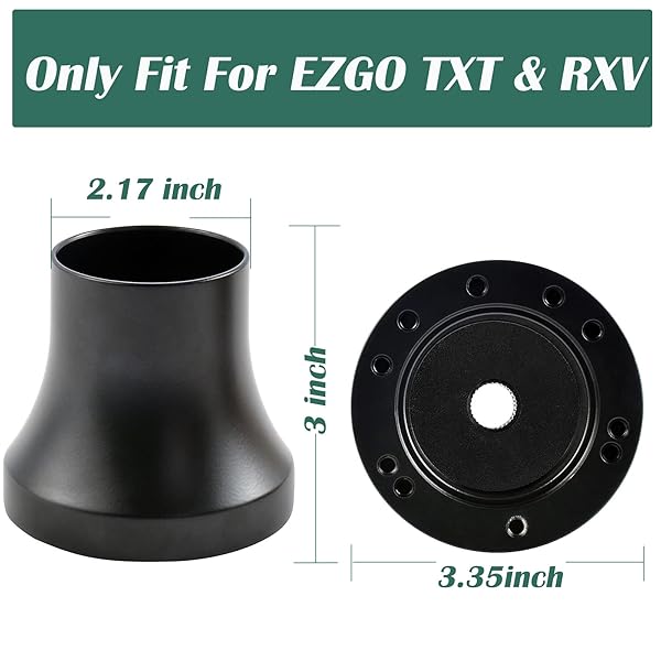Roykaw Roykaw Golf Cart Steering Wheel Hub Adapter for EZGO Club Car Yamaha RXV TXT Black - View 3 of 8
