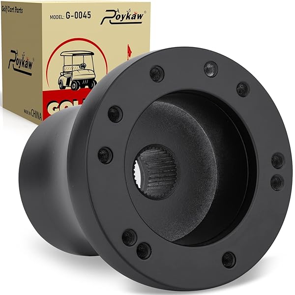 Roykaw Roykaw Golf Cart Steering Wheel Hub Adapter for EZGO Club Car Yamaha RXV TXT Black - View 2 of 8