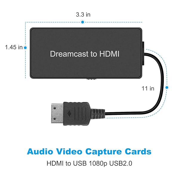 Y.D.F Y.D.F Dreamcast to HDMI Converter: 16:9/4:3 Support & HD Link Cable for Sega DC - View 4 of 8
