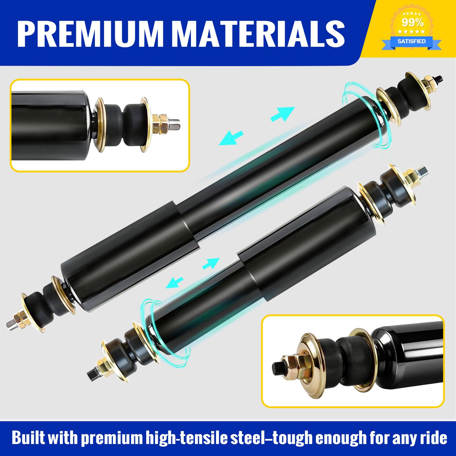 Roykaw Roykaw Golf Cart Shock Absorbers for EZGO TXT 1994 and Up Gas or Electric Models OEM Replacement Parts - View 3 of 7