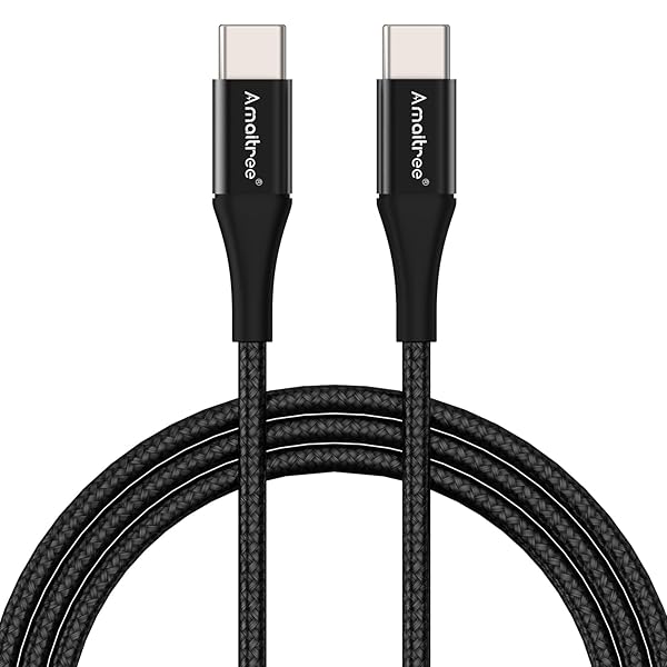 Amaitree Fast Charging Amaitree 4Ft USB-C to USB-C Cable for iPhone 15/16, Samsung Galaxy S24/S23, iPad Pro - Durable & Woven Design