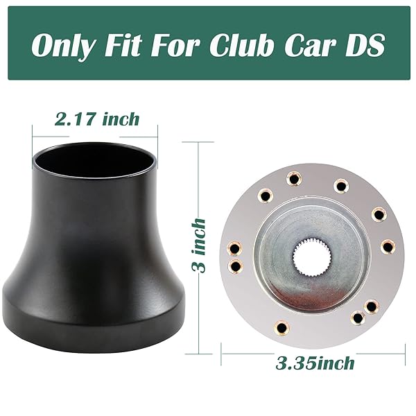 Roykaw Roykaw Golf Cart Steering Wheel Adapter for Club Car DS Silver High Quality and Durable - View 4 of 7