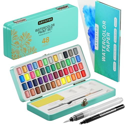 ARTISTRO ARTISTRO Watercolor Paint Set with Vivid Colors in Portable Box Ideal for Artists and Hobbyists Includes Metallic and Fluorescent Colors - View 2 of 7