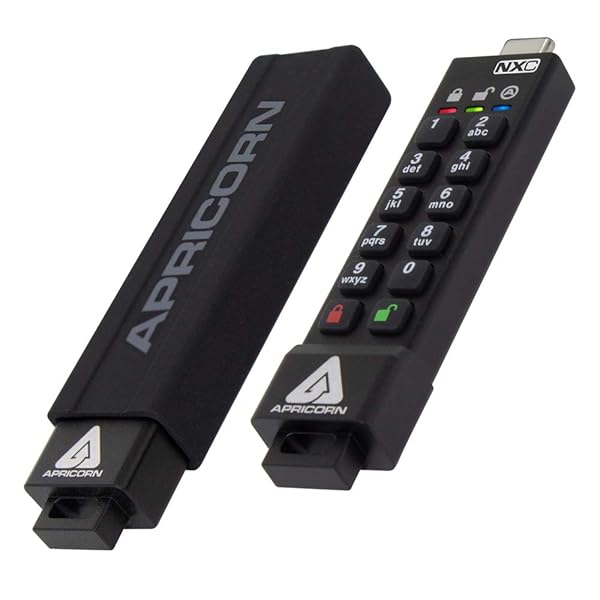 Apricorn Apricorn 128GB Aegis Secure Key 3 NXC: FIPS 140-3 USB 3.2 Type C Flash Drive with 256-Bit Encryption - View 4 of 9