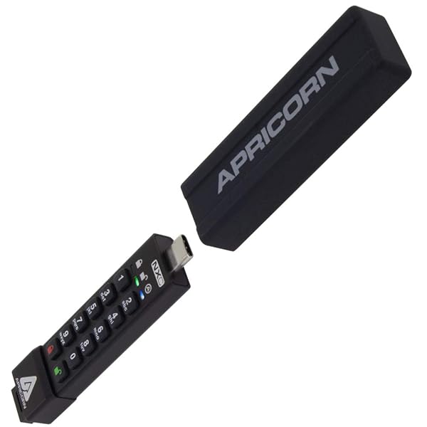 Apricorn Apricorn 128GB Aegis Secure Key 3 NXC: FIPS 140-3 USB 3.2 Type C Flash Drive with 256-Bit Encryption - View 5 of 9