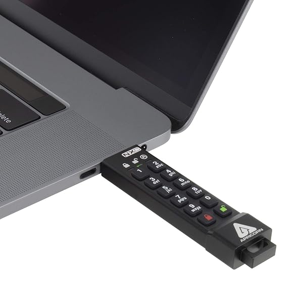 Apricorn Apricorn 128GB Aegis Secure Key 3 NXC: FIPS 140-3 USB 3.2 Type C Flash Drive with 256-Bit Encryption - View 8 of 9