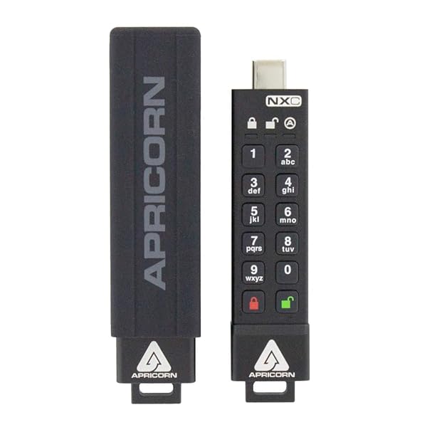 Apricorn Apricorn 128GB Aegis Secure Key 3 NXC: FIPS 140-3 USB 3.2 Type C Flash Drive with 256-Bit Encryption