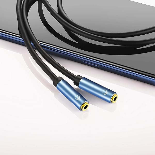 MillSO MillSO 3.5mm TRRS Stereo Splitter Male to Dual Female 3ft Jack Adapter for Headsets Microphones Laptop Smartphone Xbox - View 5 of 10