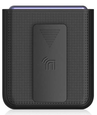 Nakedcellphone Teal Mint Cyan Case with Clip for Galaxy Z Flip Snap-On Cover and Rotating Belt Holster for Samsung Galaxy Z Flip 5G Phone - View 5 of 10