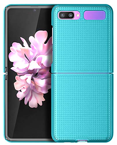 Nakedcellphone Teal Mint Cyan Case with Clip for Galaxy Z Flip Snap-On Cover and Rotating Belt Holster for Samsung Galaxy Z Flip 5G Phone - View 6 of 10