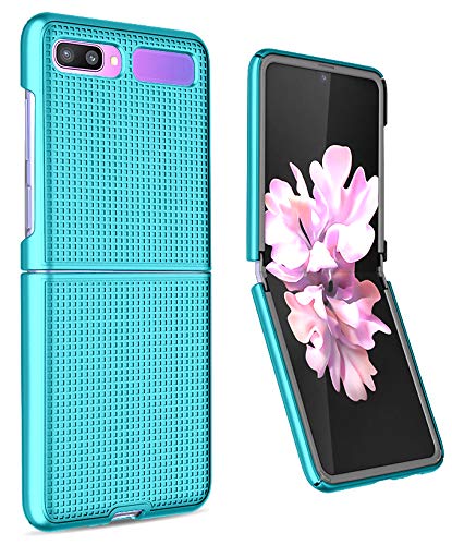 Nakedcellphone Teal Mint Cyan Case with Clip for Galaxy Z Flip Snap-On Cover and Rotating Belt Holster for Samsung Galaxy Z Flip 5G Phone - View 9 of 10
