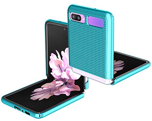 Nakedcellphone Teal Mint Cyan Case with Clip for Galaxy Z Flip Snap-On Cover and Rotating Belt Holster for Samsung Galaxy Z Flip 5G Phone - View 10 of 10