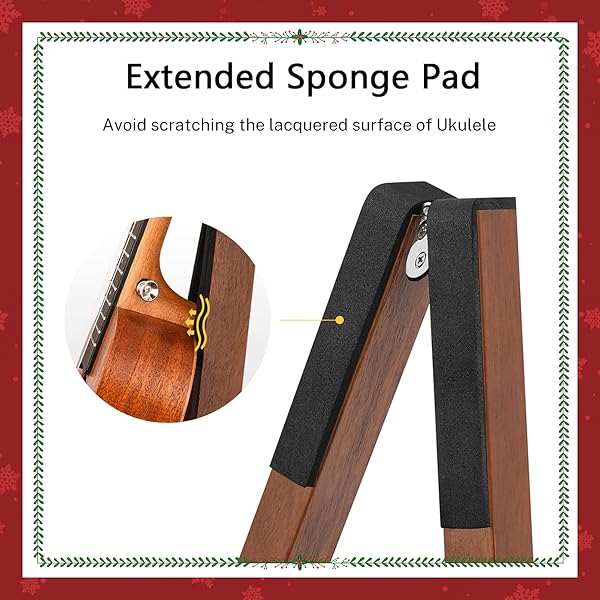Donner Donner Wood Ukulele Stand: Mini A-Frame Holder for Ukuleles, Violins, Mandolins & Banjos - Portable Folding Floor Stand - View 4 of 11