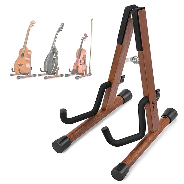 Donner Donner Wood Ukulele Stand: Mini A-Frame Holder for Ukuleles, Violins, Mandolins & Banjos - Portable Folding Floor Stand - View 2 of 11