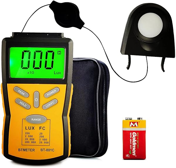 BTMETER BTMETER BT-881C Digital Light Meter: Measure 0.1-200,000 Lux for Photography & Plants