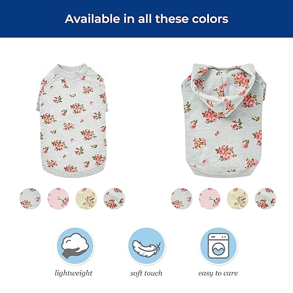 Blueberry Pet Blueberry Pet Christmas Sweater Dog Hoodie Stylish Grey Pullover for Medium Dogs with Spring Scent Rose Flower Design - View 6 of 7