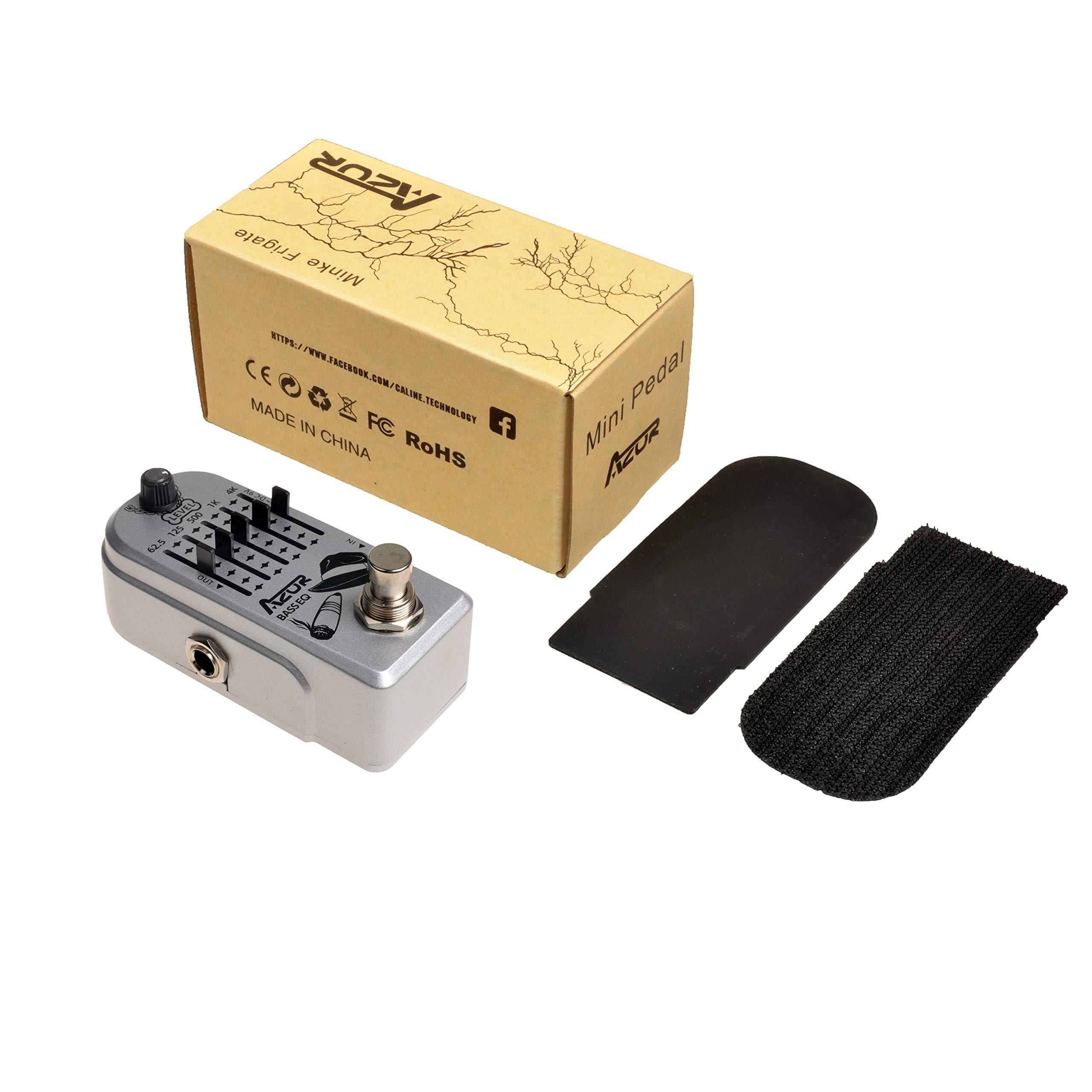 AZOR AZOR 5 Band Bass EQ Pedal Equalizer Effects Pedal for Electric Bass True Bypass Durable Aluminium Alloy Design - View 7 of 7