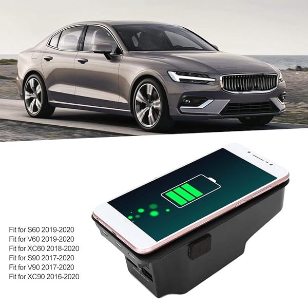 Aramox Inductive Phone Charging Pad 15W Quick Charging Plate Wireless Charger Tray for S60 V60 XC60 S90 V90 XC90 Center Console Accessories - View 3 of 10